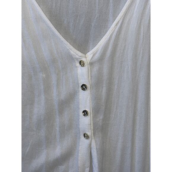 Guess Vest Womens Medium White Button Closure Side Split Casual Cover Light - Picture 2 of 10